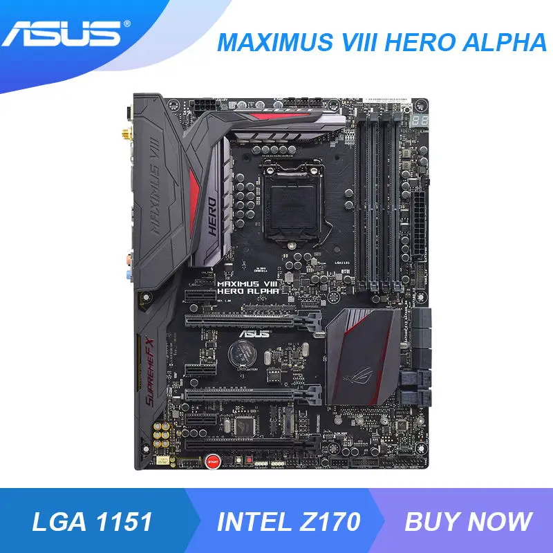 Материнская плата ASUS ROG MAXIMUS VIII HERO ALPHA Mining материнская 1151 Core i7 7700K i5 7600K процессор DDR4