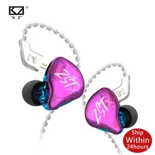Kz zst x fone de ouvido armadura dupla driver destacável em monitores áudio isolamento ruído alta fidelidade música esportes fones