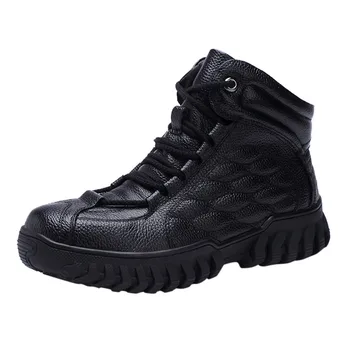 

SAGACE boots Men Winter Outdoor snow boot men hiking shoes waterproof winter boot Non-slip Leather Shoe Breathable Military Shoe
