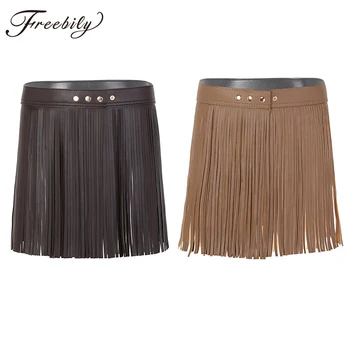 

Womens Ladies Vintage Fringe Tassel Skirt Belt with Waistband for Dance Performance Nightclub Costume Cosplay Parties Skirts