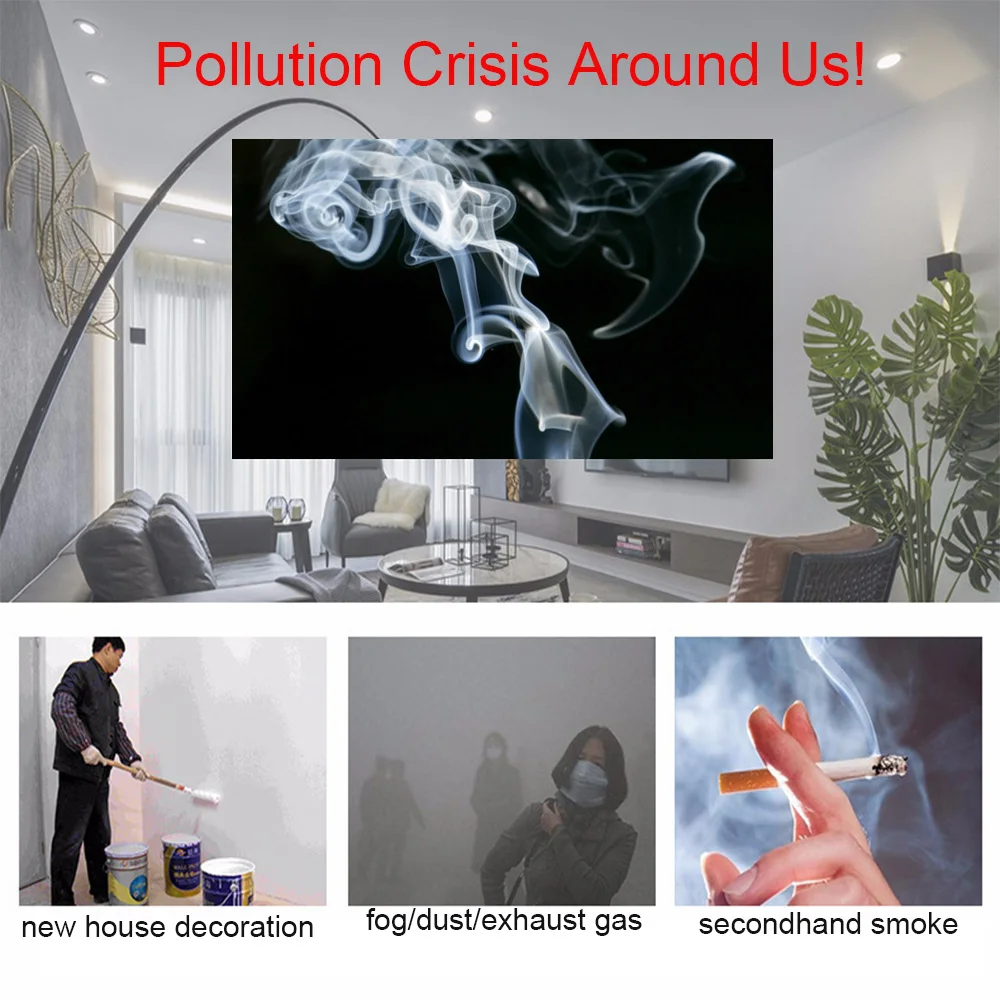 Air Purifier Sterilizer Addition To Formaldehyde Wash Cleaning Intelligent Household Hepa Filter Smart PM2.5 Smoke Purifier 220V