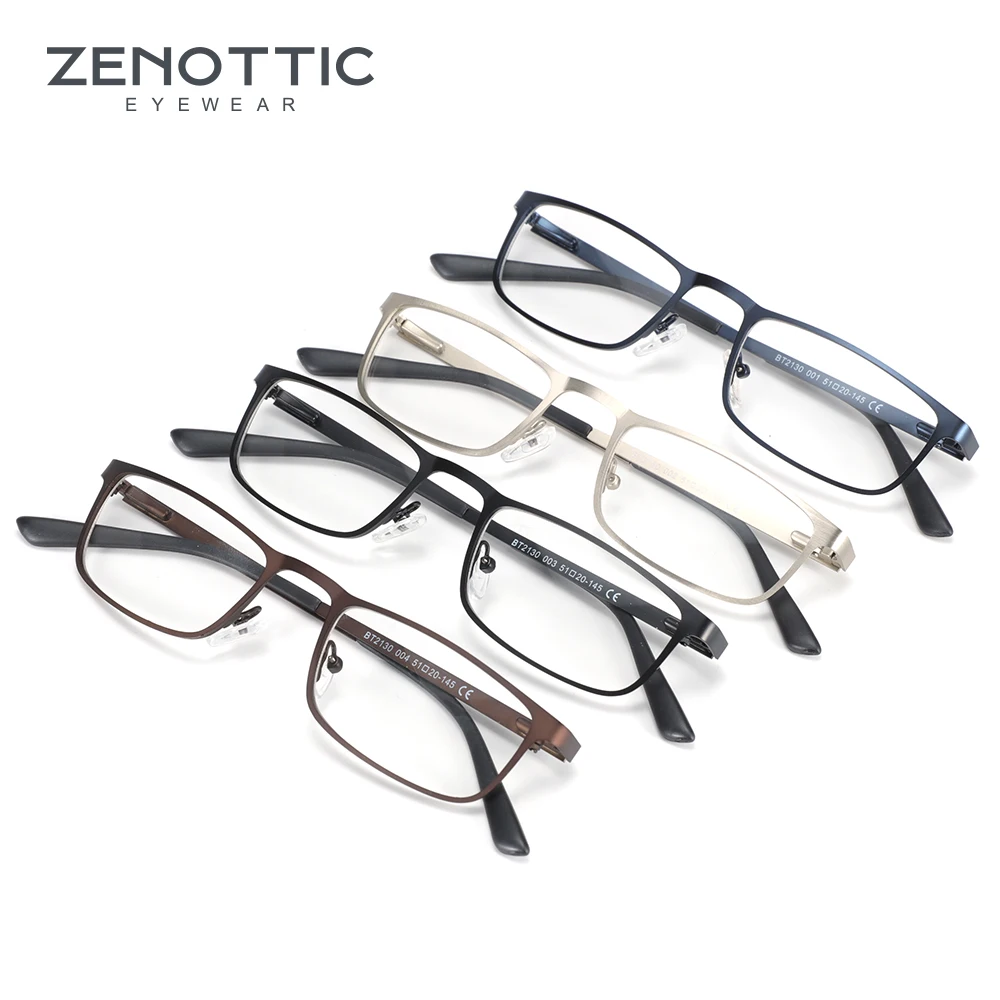 Квадратная оптическая прозрачная оправа для очков из зеноттического сплава, мужские очки для близорукости, дальнозоркости, новые мужские аксессуары