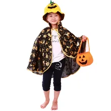 Хэллоуин детская одежда ведьмы плащ ведьмы пальто тыквы плащ show шаль выступление мага одежда