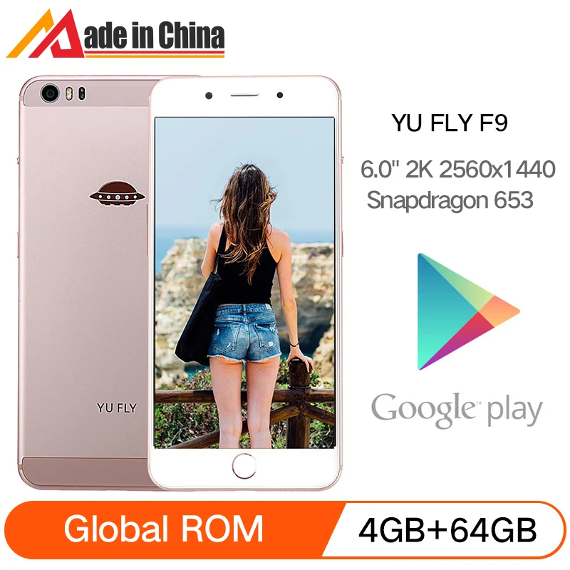 Оригинальный смартфон YU FLY F9 6 0 дюйма 2K экран 2560x1440 4 Гб 128 ГБ/64 ГБ Восьмиядерный