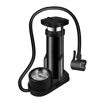 

Durable Cycling Bike Pump Foot Activated Bicycle Floor Pump Portable Tire Universal Presta Valves Pump Accessories Lightweight