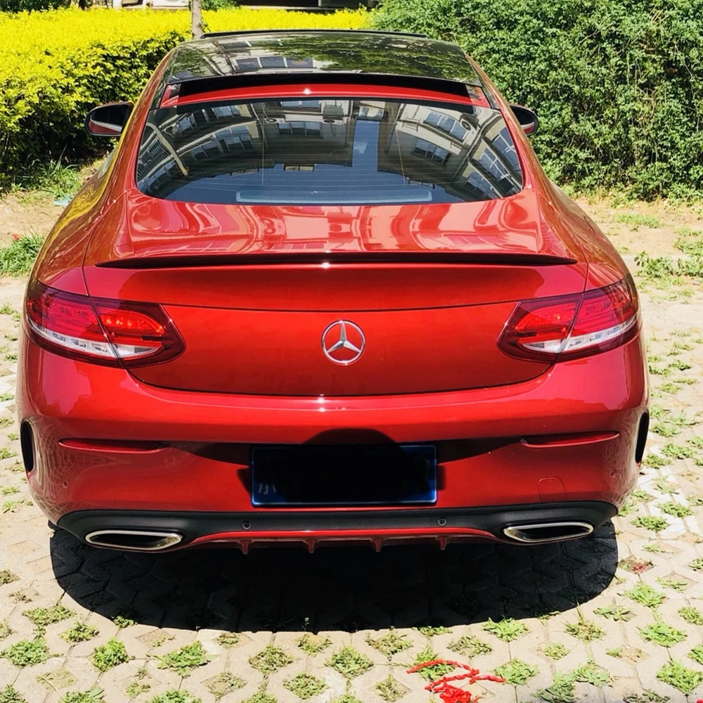 Материал FRP Неокрашенный праймер цвет задний спойлер, крыло, багажник для Mercedes-Benz C Class W205 C63 C200 C300