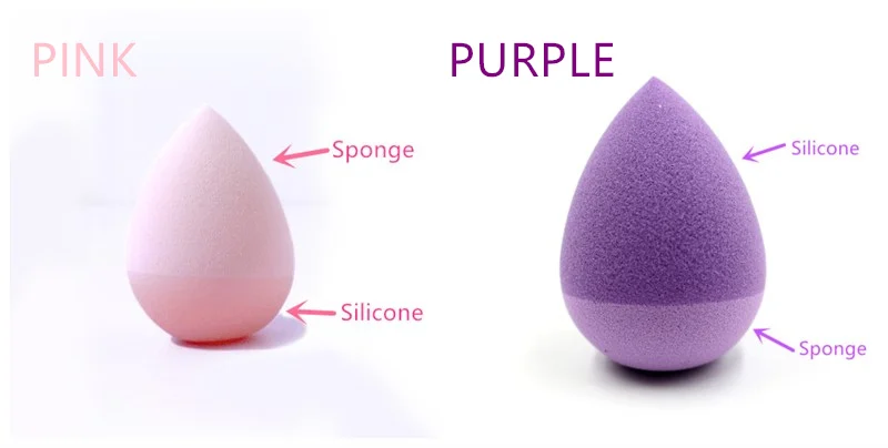Bdbeauty силиконовая пропитанная супер губка для макияжа-сохранить макияж канавы микробов экстра-мягкая губка для макияжа блендер фиолетовый/розовый