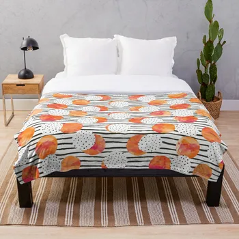 

Fruity Orange Blanket Wool Flannel Plush Blanket Bedspread For office Sherpa Blanket Couch Quilt Cover Travel