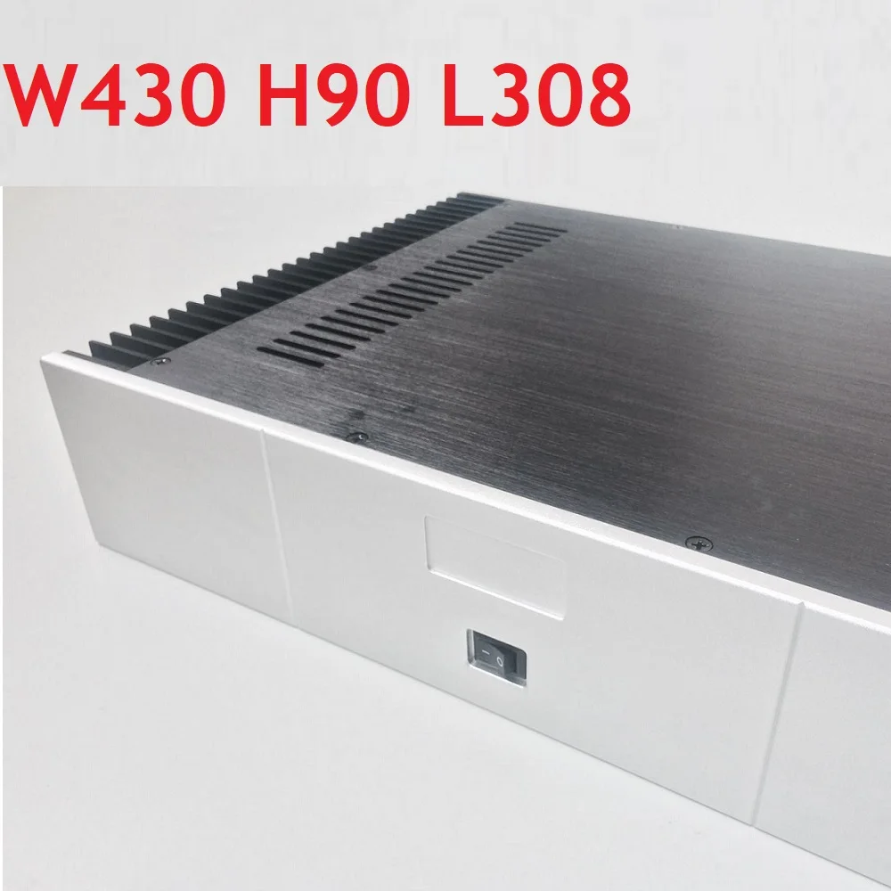 

Class A Heat Dissipation W430 H90 D308 Aluminum Power Amplifier Housing New DIY Preamp Headphone Chassis Amp DAC Decoder Shell