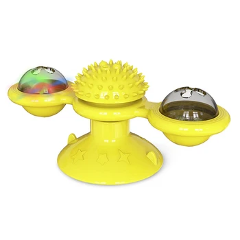 

Windmill Pet Cat Toy Turntable Funny Toy Cat Brush With Spinning Windmill Suction Cat Interactive Toy Cat Training Supplies