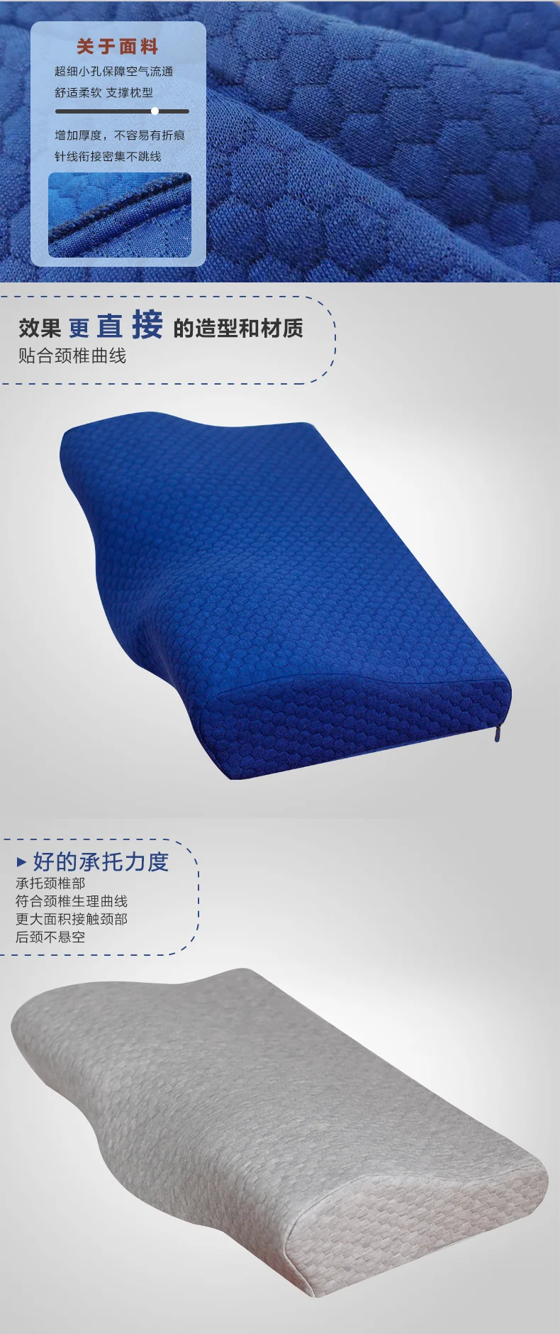 Memory Foam постельные принадлежности защитная подушка для шеи медленный отскок Подушка-бабочка здоровья затылочный шейный размер в 50*30 см