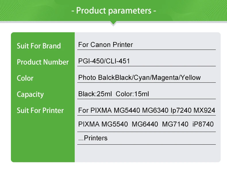 Plavetink PGI-450 CLI-451 пополнения чернильные картриджи для принтера Canon принтерам PIXMA iP7240 MG5540 MG6440 MG5440 MG6340 MX924 принтер