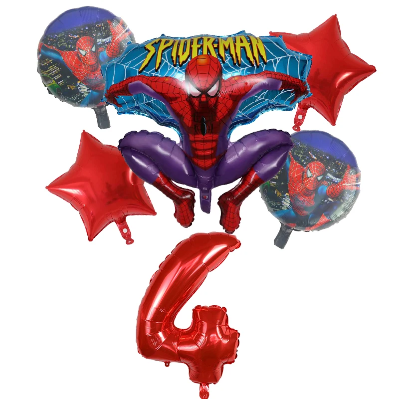 Воздушные шары из фольги «Человек-паук», «супергерой», «мстители», для детей 1, 2, 3, 4, 5 лет, украшение для вечеринки на день рождения, детская игрушка для душа - Цвет: Мятно-зеленый
