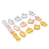 10pair/Lot 7 Styles Plated Geometric Polygonal Earring Stud Posts Connector For DIY Earrings Jewelry Making Finding Accessories ► Photo 3/6
