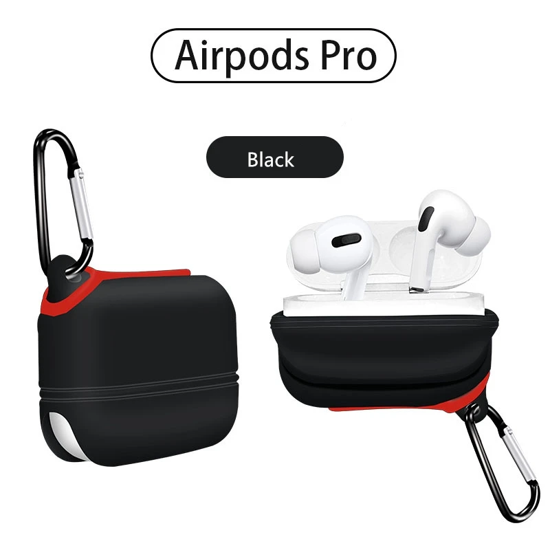 Black Подходит для airpods pro защитный чехол водонепроницаемый чехол все включено водонепроницаемый защитный чехол airpod чехол для наушников - Цвет: Black