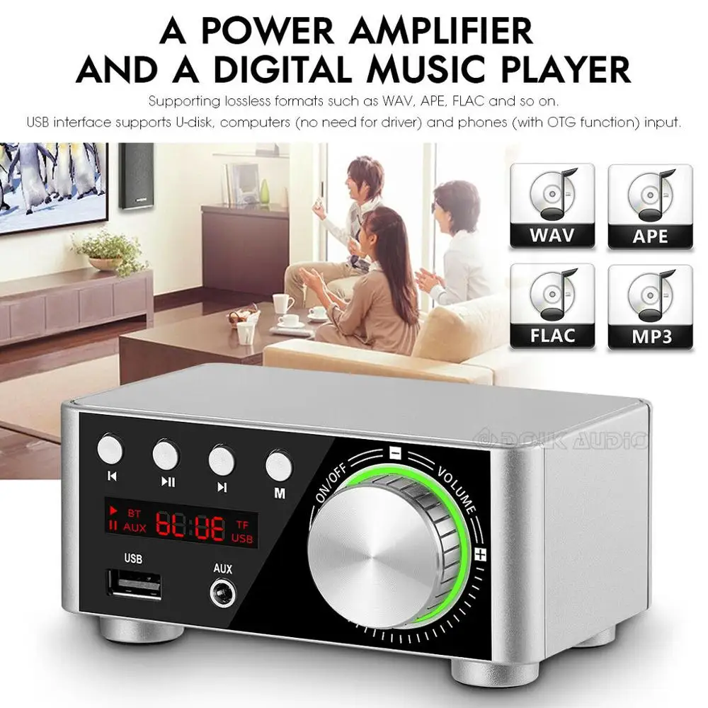 Мини усилитель мощности Douk audio TPA3116 Bluetooth 5 0 приемник стерео домашний