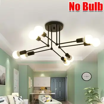 

E27 Modern Pendant Lamp Living Room Ceiling Light Chandelier Vintage 8 Heads e27 Lighting Fixtures Sockets Holder AC90-260V