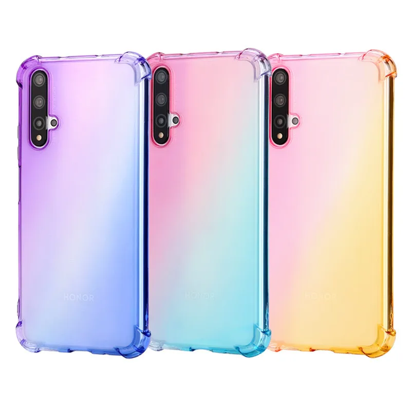 Чехол для Huawei Y9 Y5 Y6 Y7 Pro 2019 мягкий силиконовый чехол с градиентом цвета Honor 7A 8A 8C 8S 8X