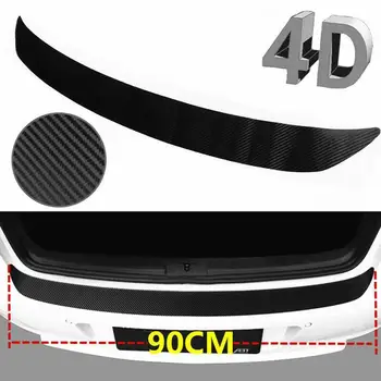 

1pcs Car Rear Bumper Protection Sticker 4D Carbon Fiber Sill Vinyl Sticker Door Car Scratch Auto Styling Decal Protector An K1O3