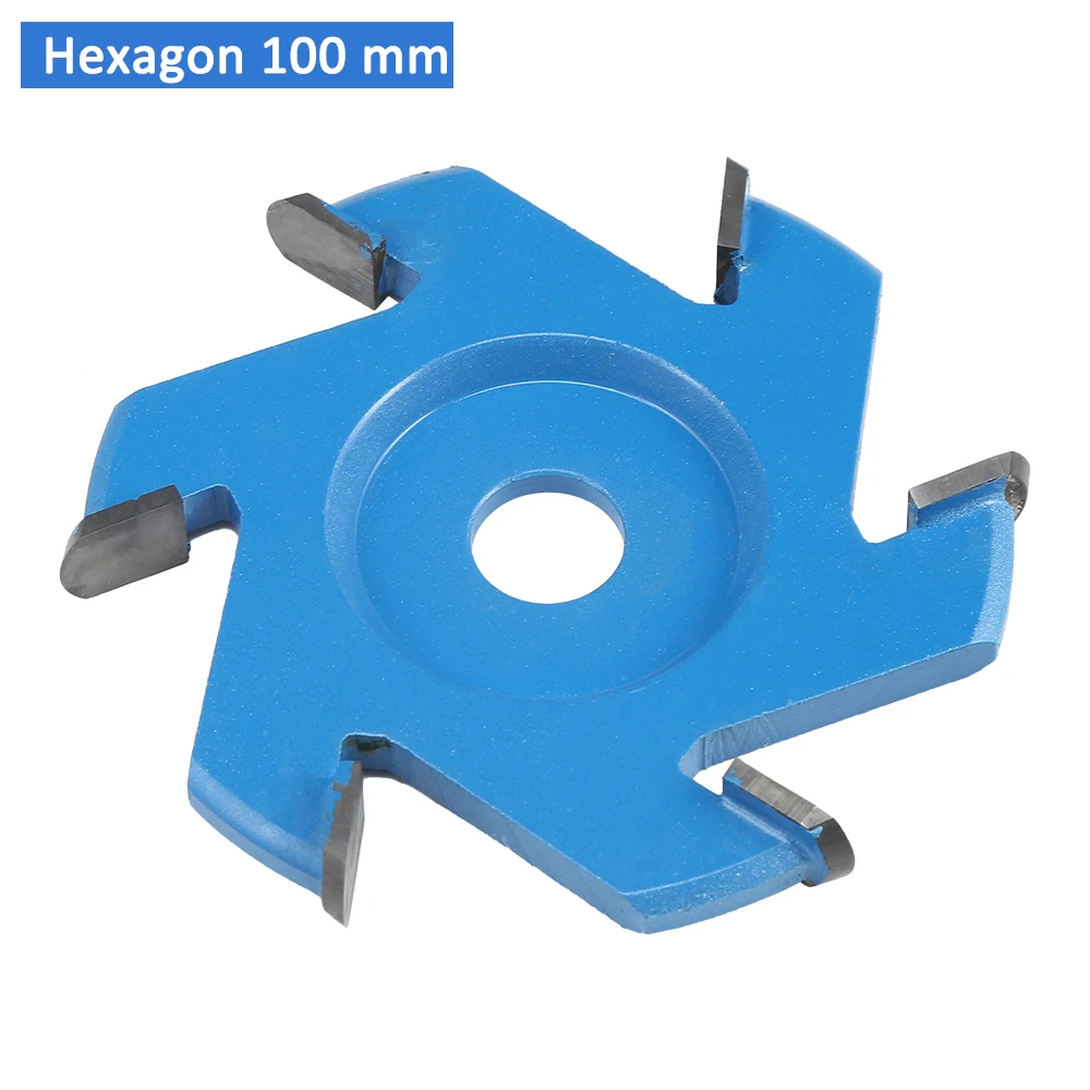 Hexagonal 100mm Деревообрабатывающее шестигранное лезвие, чайный лоток, пильный диск, многотипное 16 мм отверстие для угловой шлифовальной машины, резьба по дереву, шлифовальный диск - Цвет: Hexagonal 100mm