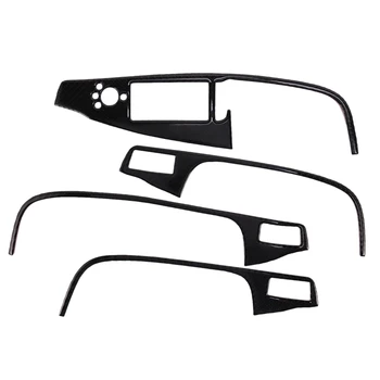 

4Pcs New Carbon Fiber Interior Window Switch Button Cover Trim Fit for Au di Q5 2010-18 SQ5 2013-17