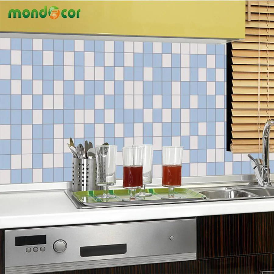 Настенная мозаичная плитка для ванной комнаты, ПВХ, водонепроницаемая самоклеющаяся настенная бумага для кухни, виниловая контактная бумага для дома, декоративные наклейки