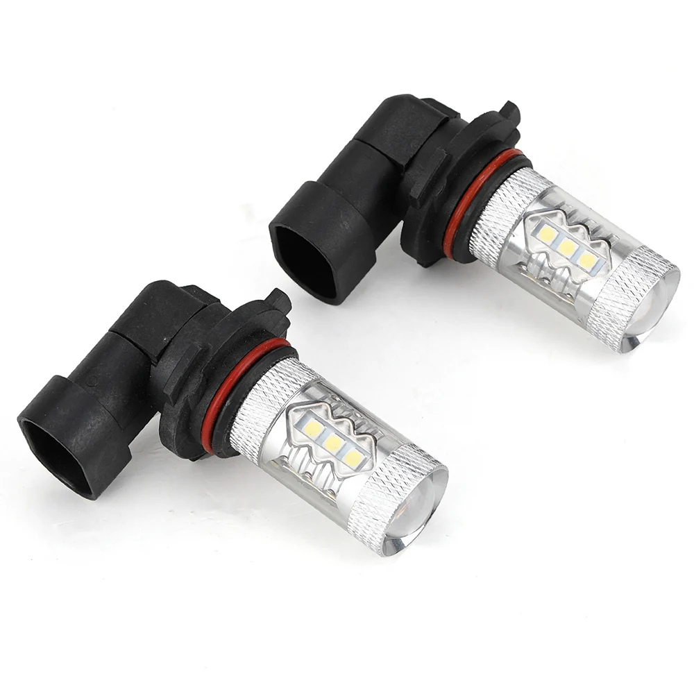 Car Fog Light Blubs 2pcs/lot 9006 12V 100W 6000K White Highlighting Automobile LED Headlights Fog Lamp Light Bulbs