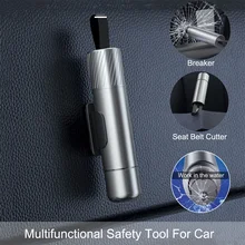 Brise vitre d'urgence multifonction Portable, coupe ceinture de sécurité, auto défense pour l'extérieur, outil EDC, cadeau