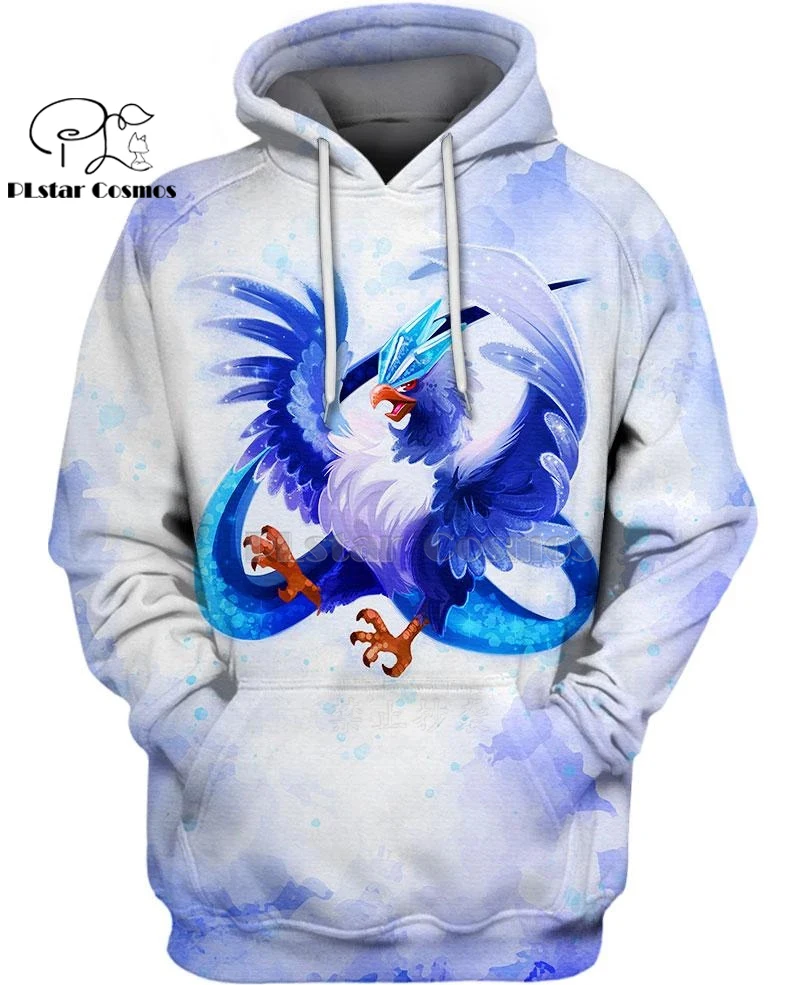 

PLstar Cosmos japan anime pokemon Legendary Bird 3d hoodies/shirt/Sweatshirt Winter autumn funny long selvee Harajuku streetwear