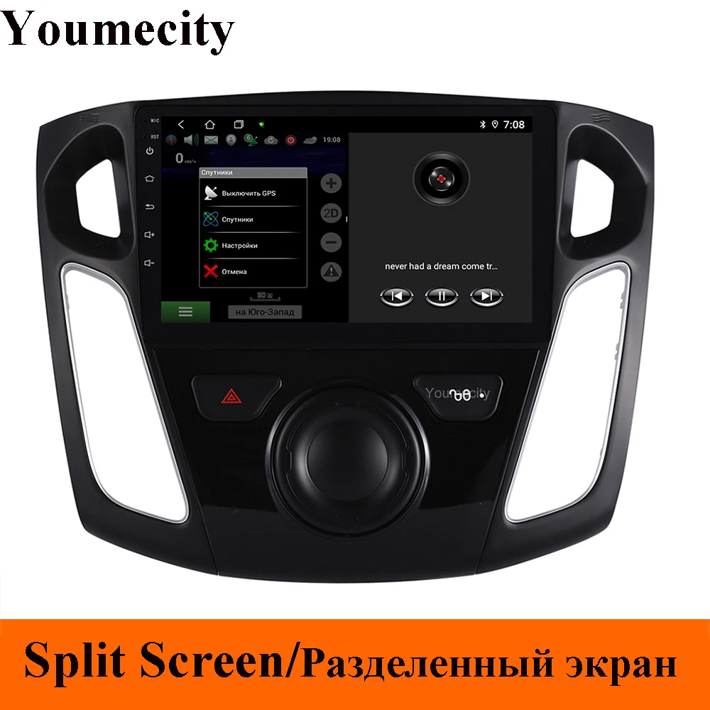 Youmecity! Восьмиядерный Android 9 0 автомобильный Dvd Gps плеер для Ford Focus 3 2012 2013 2014 2015