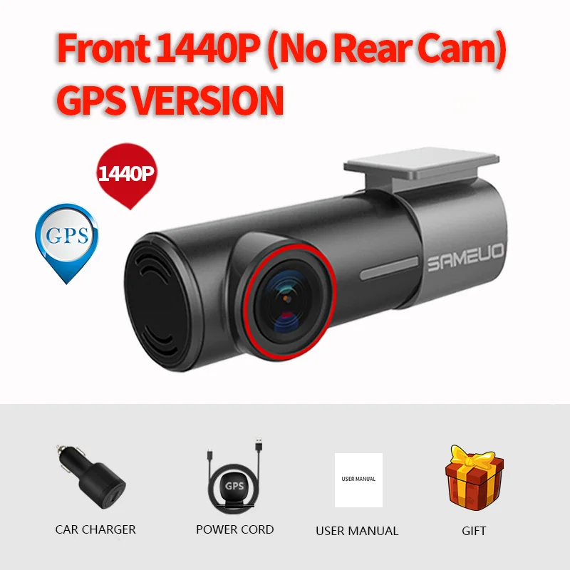 gps device for car SAMEUO U700 Dash Cam Front and Rear Camera Recorder QHD 1944P Car DVR with 2 cam dashcam WiFi Video Recorder 24H Parking Monitor gps for car Vehicle GPS Systems