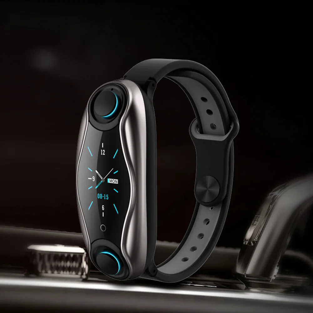 Смарт-браслеты с BlueTooth 5,0 наушники TFT экран Смарт-часы IP67 пульсометр кровяное давление наручные часы для Android iOS