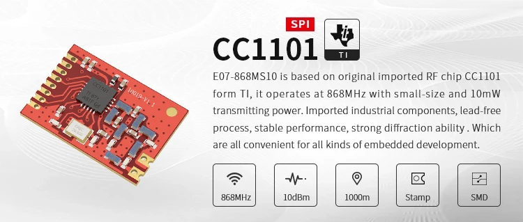 E07 868MS10 868 MHz SPI 10 dBm CC1101 RF Wireless Modul