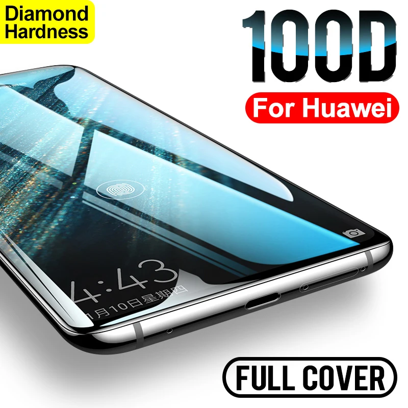 

Curved Full cover Protective Tempered glass On For Huawei P30 P20 lite Pro Screen Protector on Huawei Mate 20 lite 9 10 lite Pro