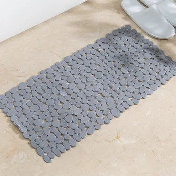 

Bathroom Ground Mat Non-slip Water Absorption Wear-resosting Solid Rectangle With Suction Cup Massage Carpet