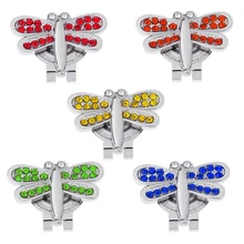 Сплав Гольф Хрустальная шапка зажим с магнитным съемным шариковым маркером стрекоза форма Аксессуары Для Гольфа приза для гольф-клуба