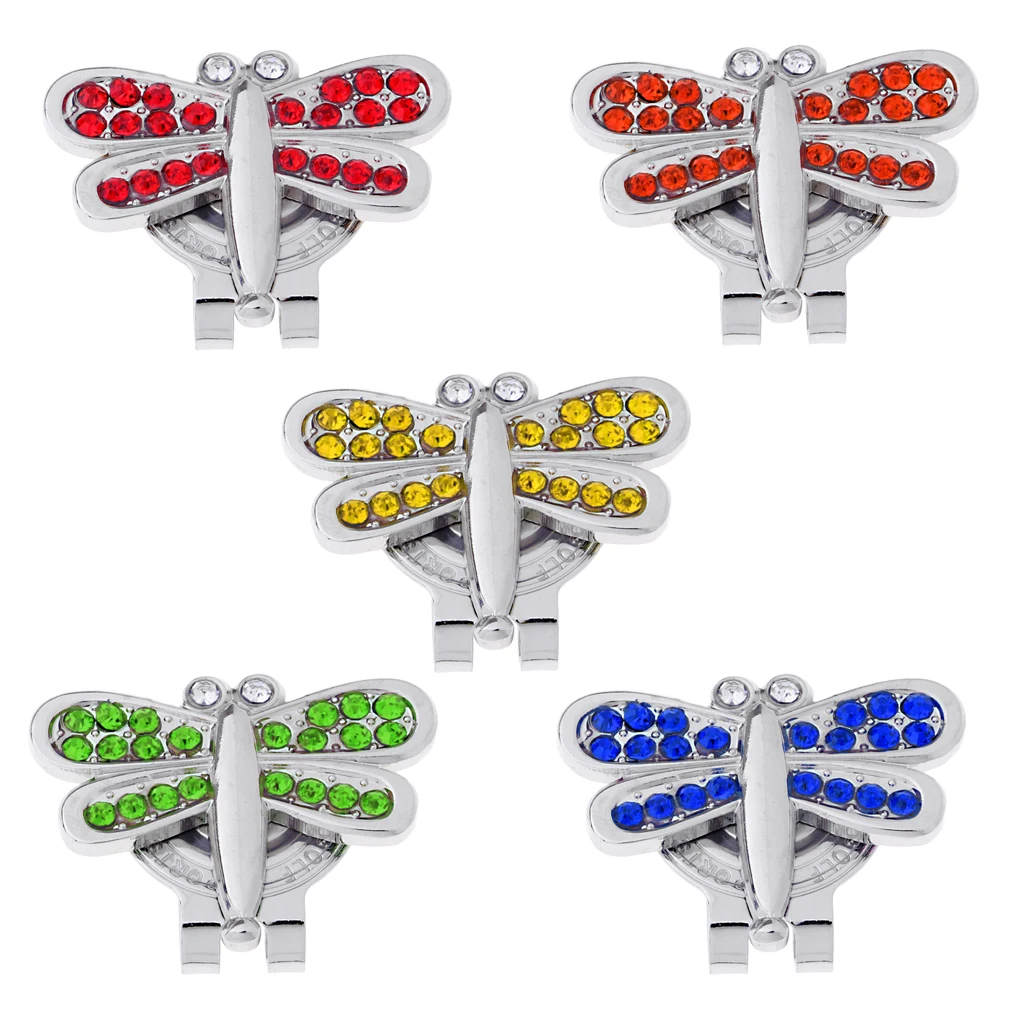 

Alloy Golf Crystal Hat Cap Clip with Magnetic Detachable Ball Marker Dragonfly Shape Golf Accessories Prize for Golfer Golf Club