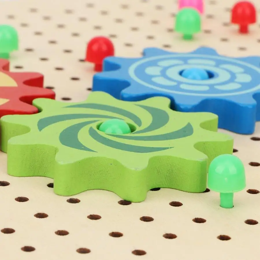 Деревянный грибок доска для ногтей игра для детей игрушки интеллектуальное обучение обучающая игрушка DIY гвоздь колышек головоломка игры