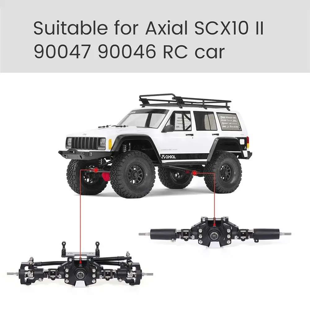 

2Pcs Metal Front Rear Portaled Axle Parts for 1/10 RC Car Axial SCX10 II 90047
