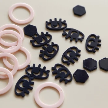 

Pink Box of Eyes Spain Non-mainstream Designer Earrings Jewelry Material Japan DIY Hand Made Accessories