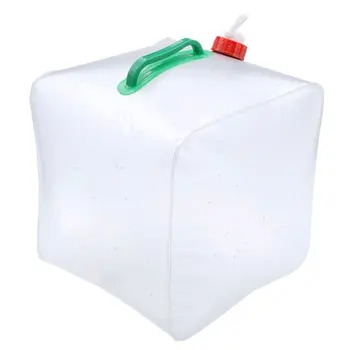 

Portable Folding Outdoor Hiking Camping Home Drip Bucket Bag PVC Water Container Transparent 10L