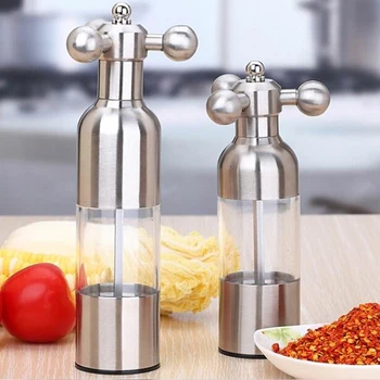 

1Pcs Stainless Steel Pepper Grinder Mill Kitchen Pepper Mill Salt Gadgets Milling Machine Supplies
