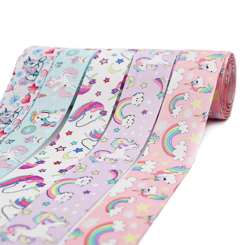 10 Yards 1.5'' 38MM Cartoon Animals Printed Grosgrain Ribbons For Hair Bows DIY Handmade Materials Y111201