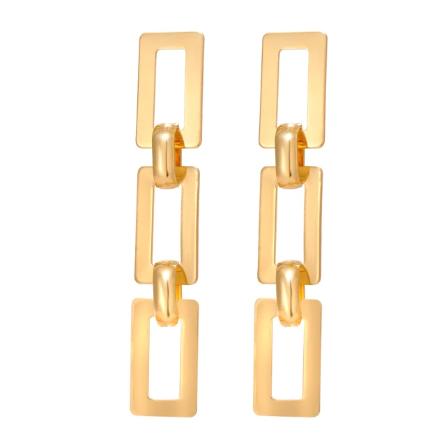 FNIO Fashion Vintage Earrings For Women Big Geometric Statement Gold Metal Drop Earrings 2020 Trendy Earings Jewelry Accessories H14-0K595
