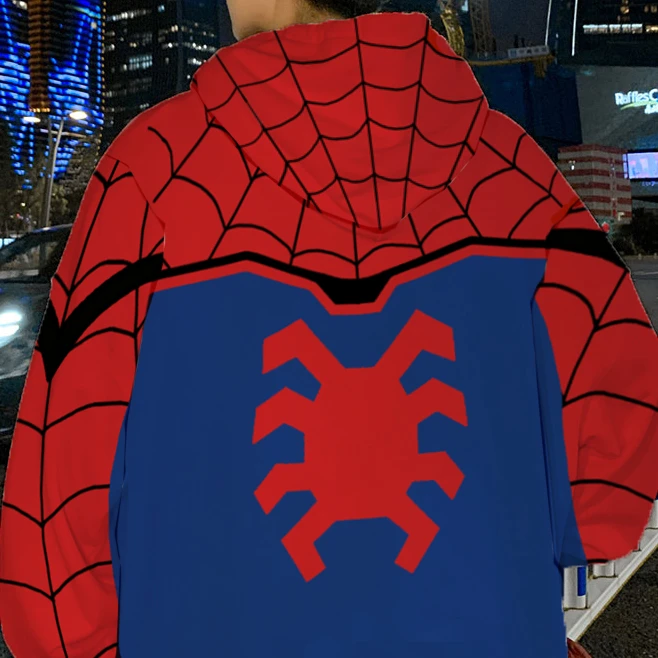 Authenticatie Onderzoek betrouwbaarheid New men's Spiderman sweatshirts Men Loose lattice Hoodie Marvel superhero  Harajuku Cartoon Print Kawaii Jacket Autumn Clothing| | - AliExpress