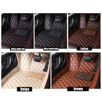

Leather Custom Car Floor Mats for Audi A1 A3 A4 A5 A6 A7 A8 Series Custom Floor Foot Mat Pads Automobile Carpet Car Styling Mat