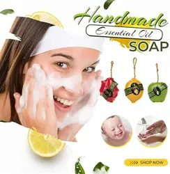 New Handmade 3d Fruit Essential Oil Soap Organic Natural Soap Moisturizing Skin Deep Cleaning Home Decor Gifts Bath Supplies