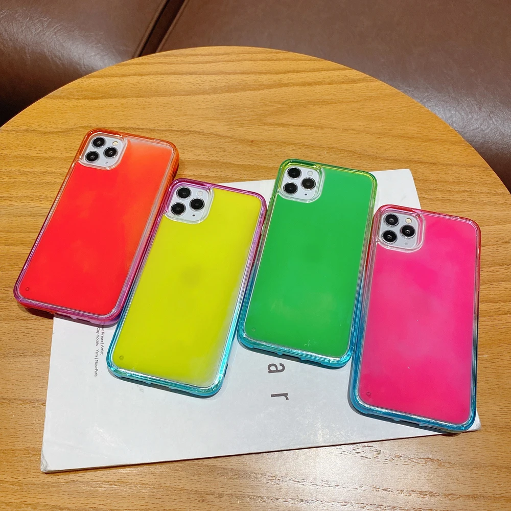 Ocean Whale Liquid Quicksand TPU Phone Case for Apple IPhone 11 12 Pro Max Se 2020 7Plus Xr Xs X 8 7 Plus Air Cushion Cover Case