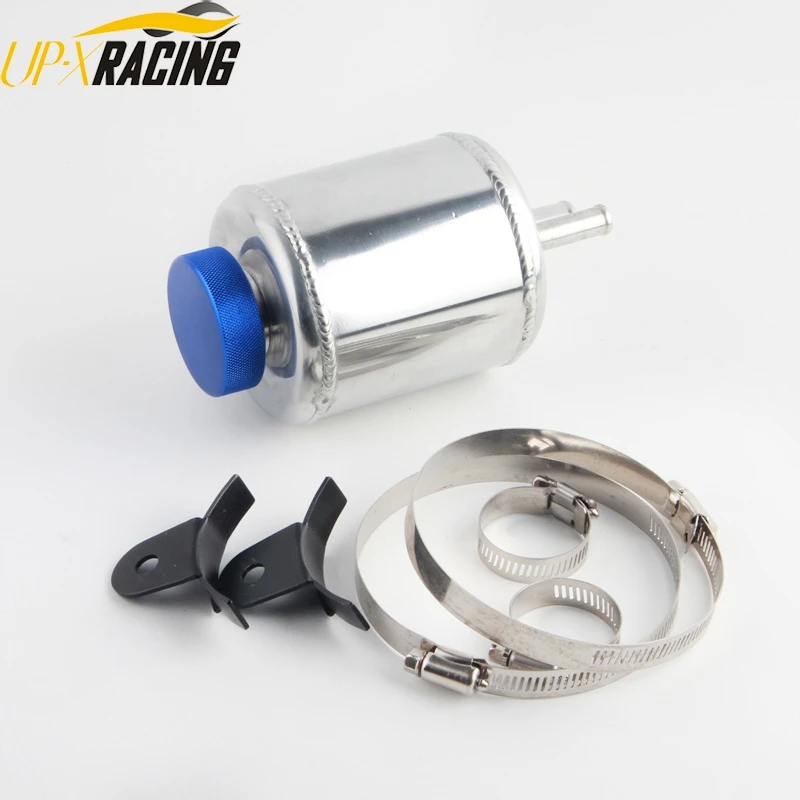 

Universal Fuel Cell Racing Power Steering Tank Pump Aluminum Breather Tank FLUID RESERVOIR Tank With Brackets oct-2216