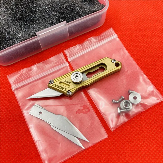 Titanium Mini Utility Knife Wallpaper Knife Outdoor Portable Self Defense Survival Rescue Edc Aliexpress Tools